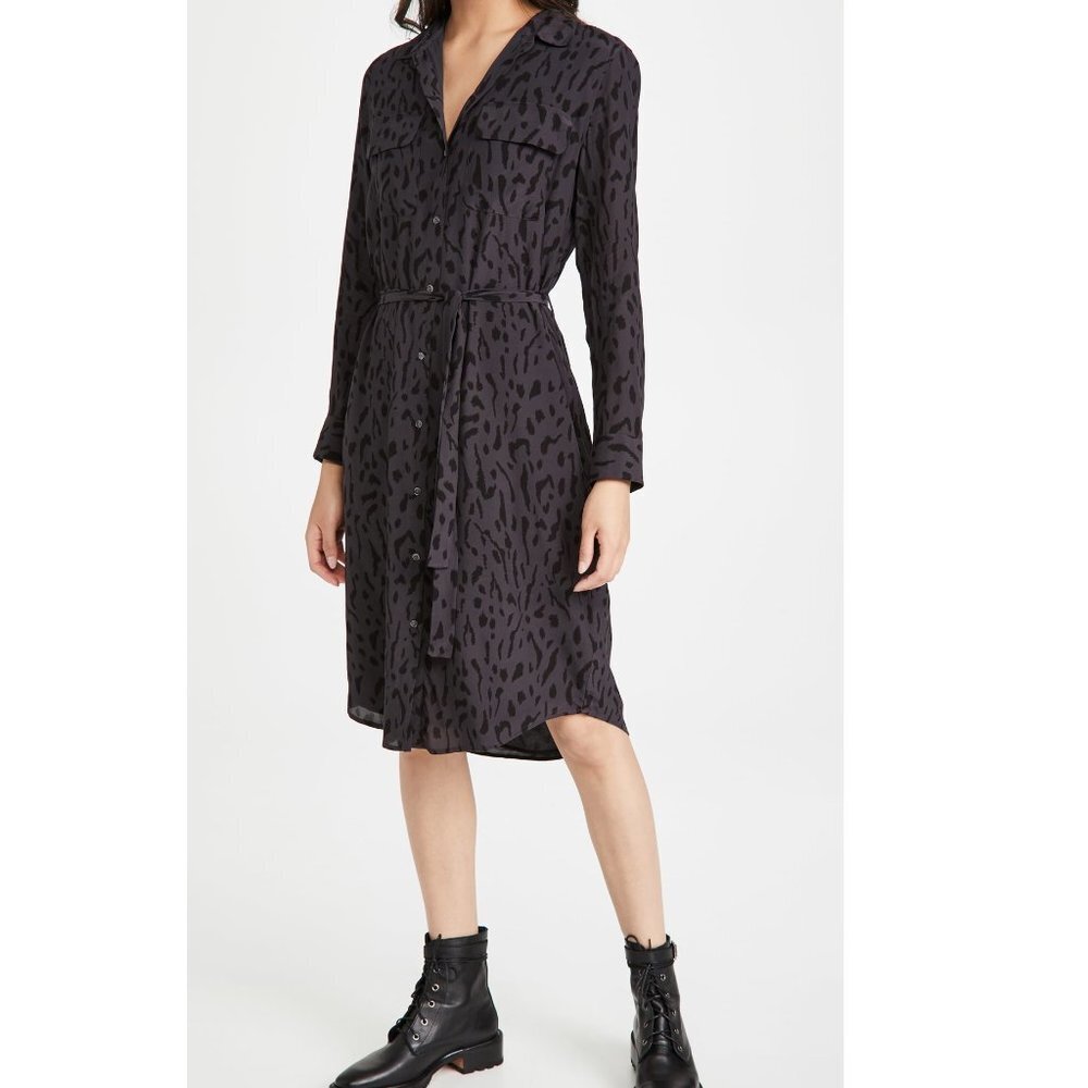 Rails Alix Cheetah Print Button Down Belted Midi … - image 1